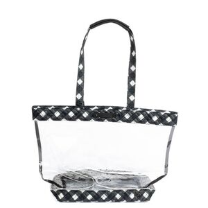 Lug Peekaboo Clearview Tote Bag in Gingham Black